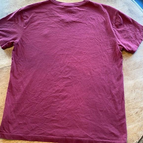 Polo by Ralph Lauren Men’s Small Maroon V-Neck 100% Cotton Short Sleeve T-Shirt - Picture 3 of 10